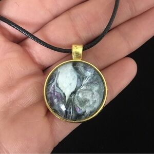 Glass Dome Pendant Necklace